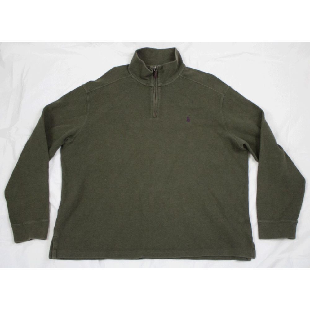 Polo Ralph Lauren Men's Long‎ Sleeve 1/4 Zip Pullover Shirt Size XL